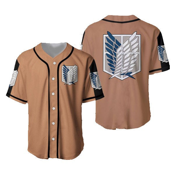 Unisex Anime Scout Regiment Baseball Jersey - Cosplay Uniform Top