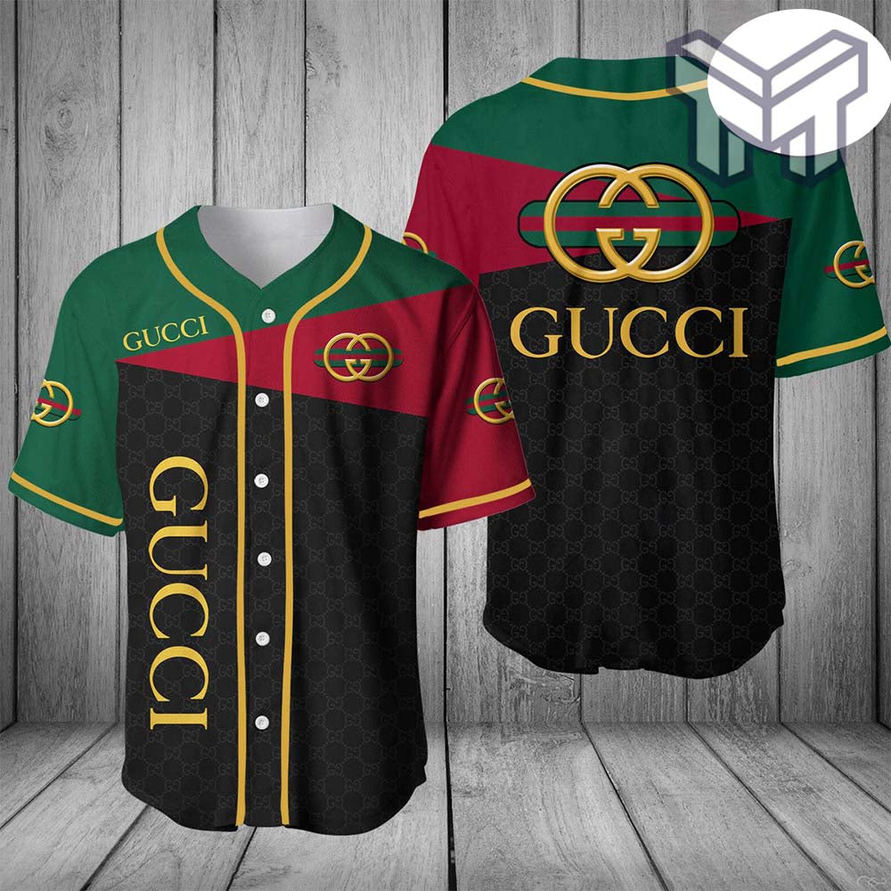 Gucci Black Baseball Jersey Shirt Luxury Clothing Clothes Sport For Men Women Hot  #Baseball#Jersey#Love#Outfit#Clothing