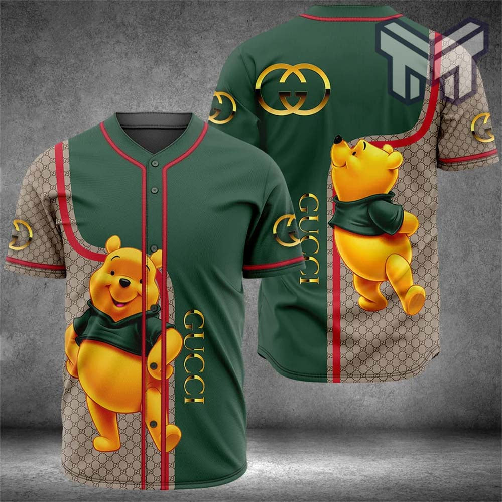 Gucci Winnie The Pooh Baseball Jersey Shirt Luxury Clothing Clothes Sport For Men Women Hot