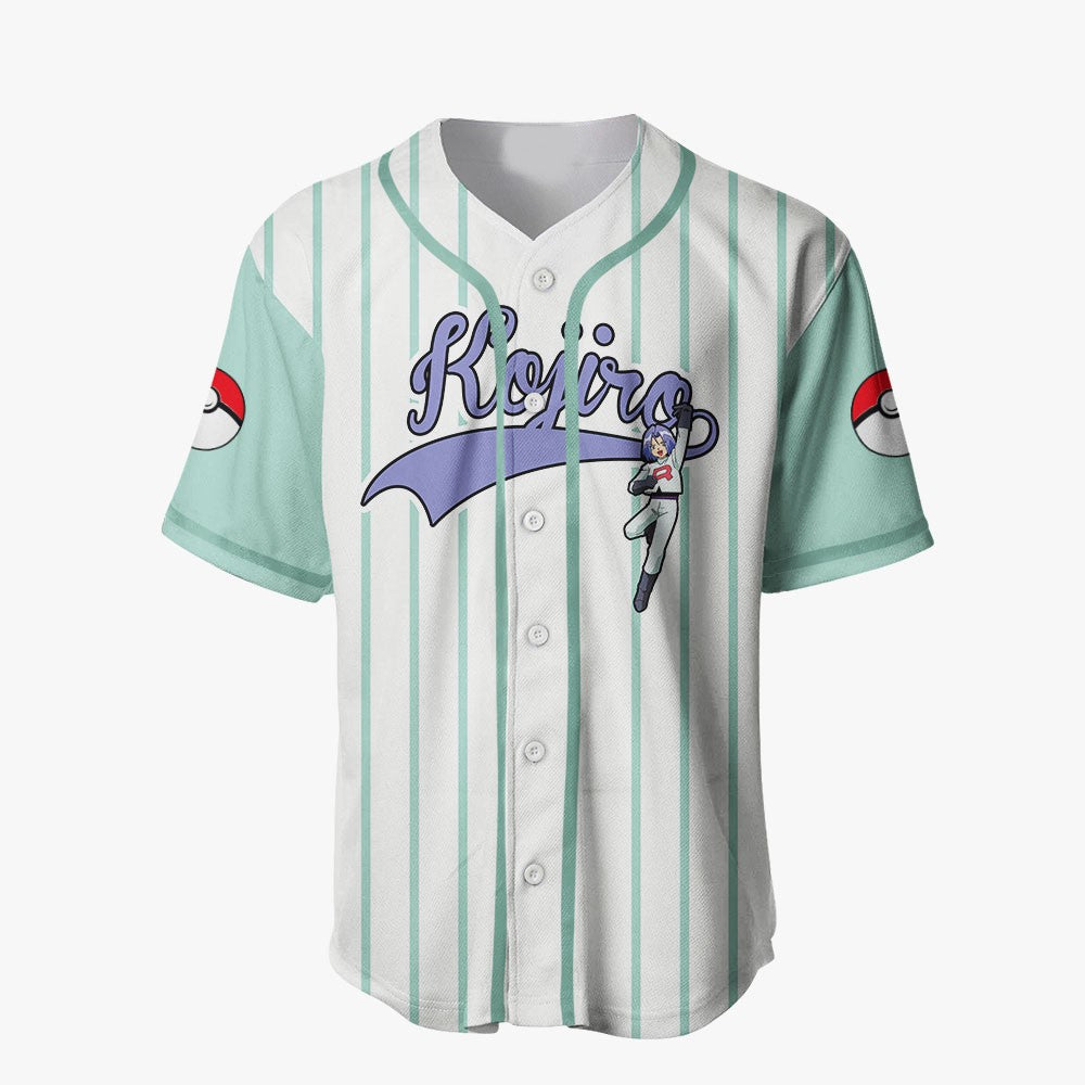 Team Rocket Kojiro Baseball Jersey – Anime Fan Apparel With Stripes &amp; Iconic Design