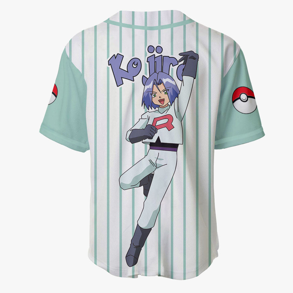 Team Rocket Kojiro Baseball Jersey – Anime Fan Apparel With Stripes &amp; Iconic Design