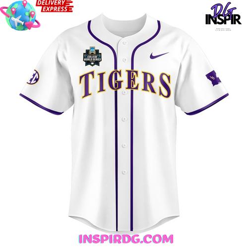 Lsu Tigers 2025 Ncaa Baseball National Champions White Edition Baseball Jersey