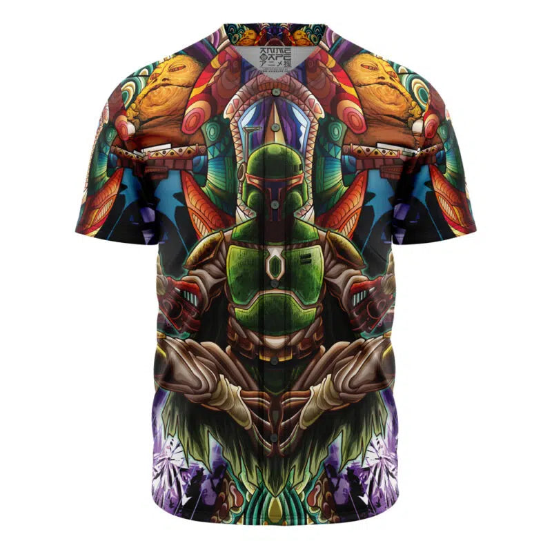 Trippy Boba Fett Star Wars Baseball Jersey Without Piping