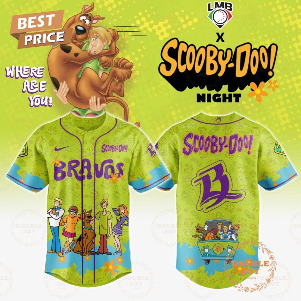 Bravos De León Where Are You! Scooby-Doo! Night 2025 Limited Edition Baseball Jersey