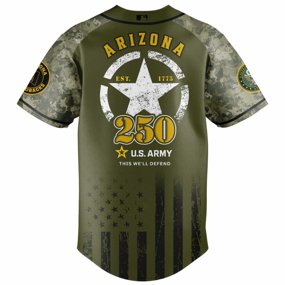 U.S. Army 250Th Anniversary Jersey - Arizona D-Backs Limited Edition Camo