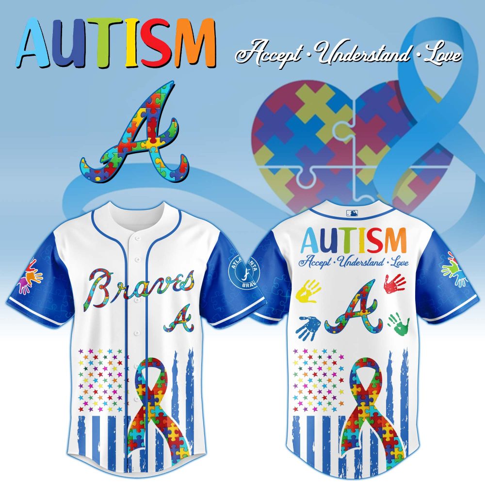 Autism Awareness Baseball Jersey – Colorful Puzzle Design, Accept &amp; Love Message