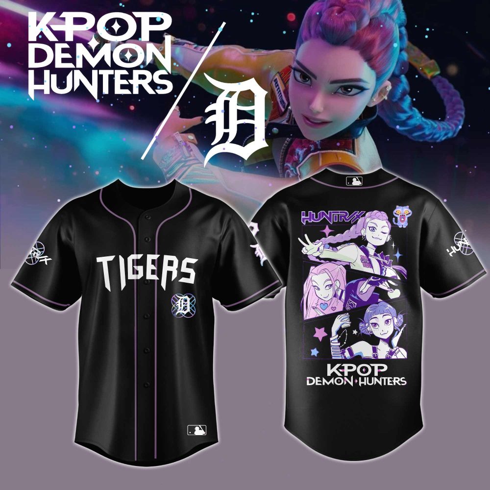 K-Pop Demon Hunters Baseball Jersey - Stylish Anime Fan Apparel For Tigers Fans