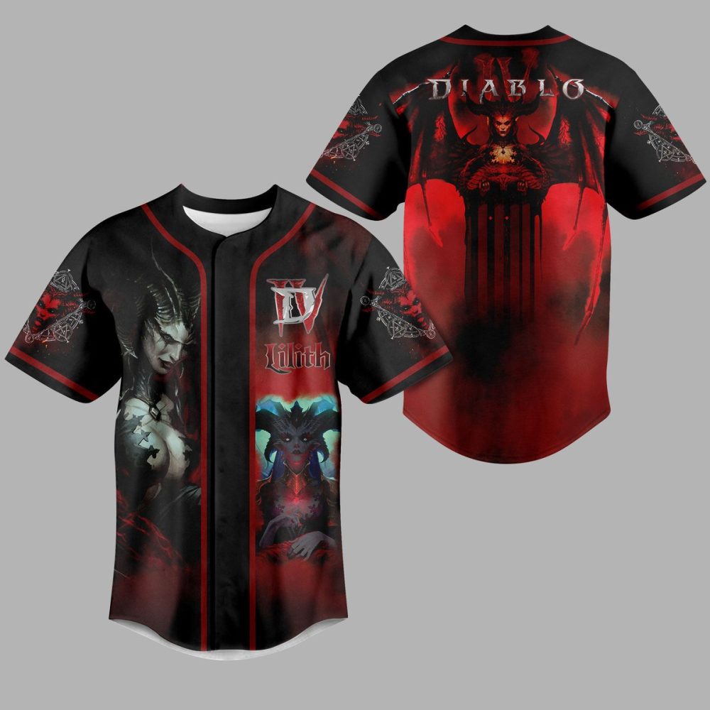 Epic Dark Fantasy Baseball Jersey - Unleash Your Inner Demon Style Now!