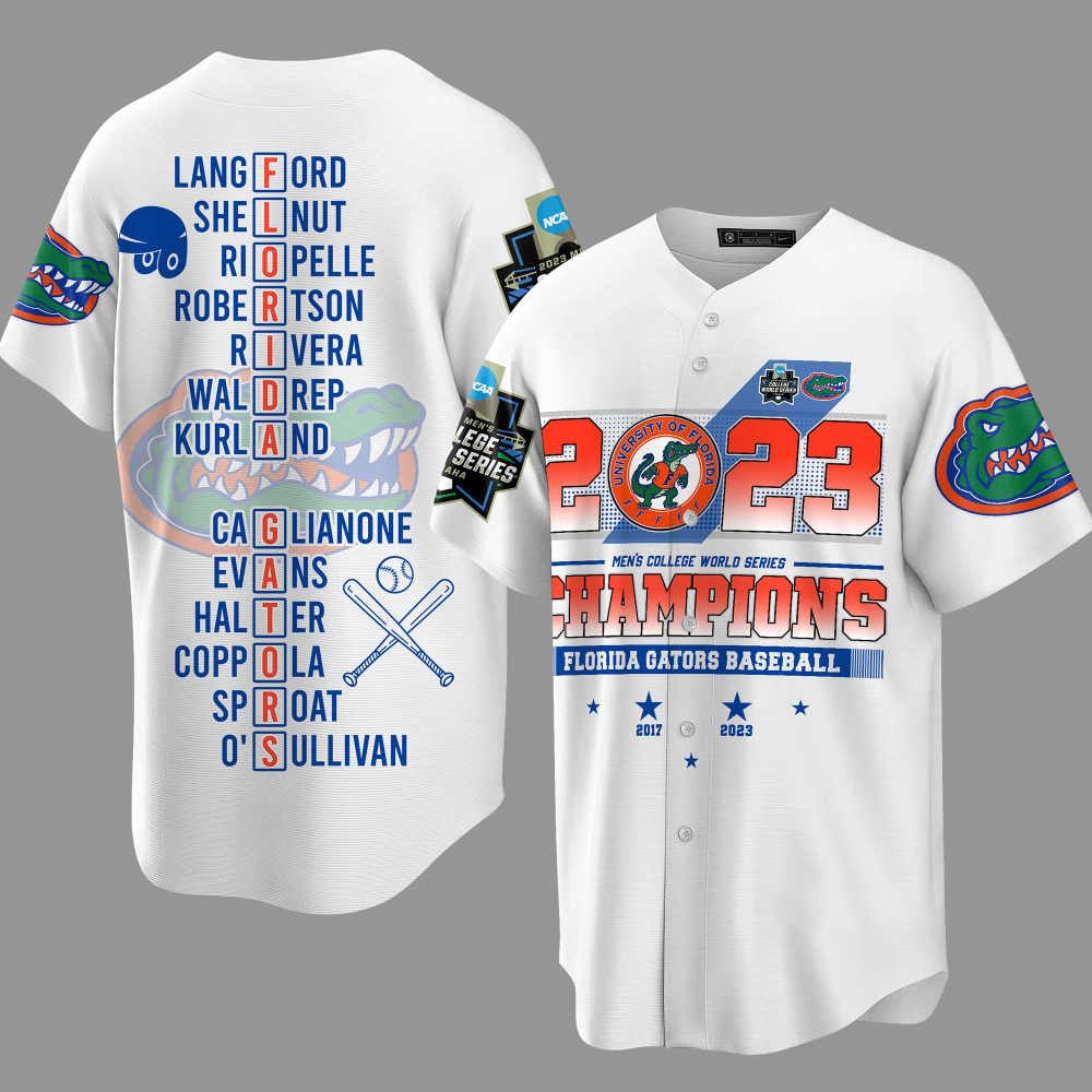 2023 Florida Gators Baseball Champions Jersey - Celebrate Victory In Style!
