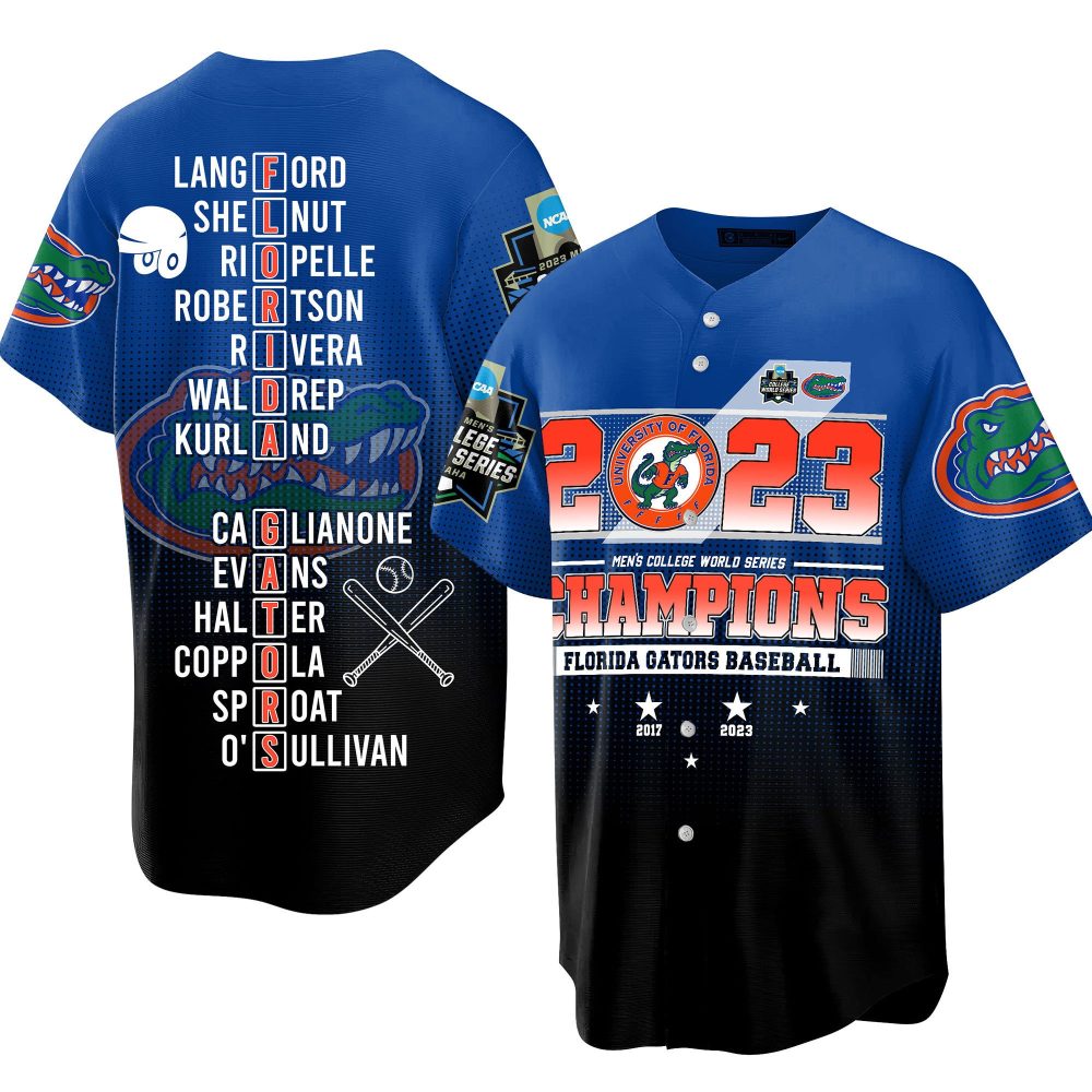 2023 Florida Gators Baseball Champions Jersey - Celebrate Victory In Style!