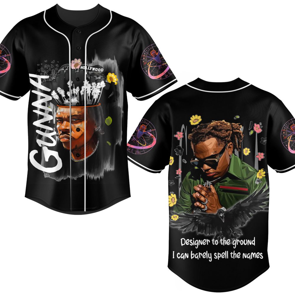 Trendy Black Graphic Baseball Jersey - Unique Art Design &amp; Bold Style