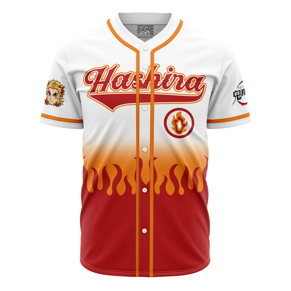Anime-Inspired Flame Baseball Jersey – Stylish Hashira Design For Fans