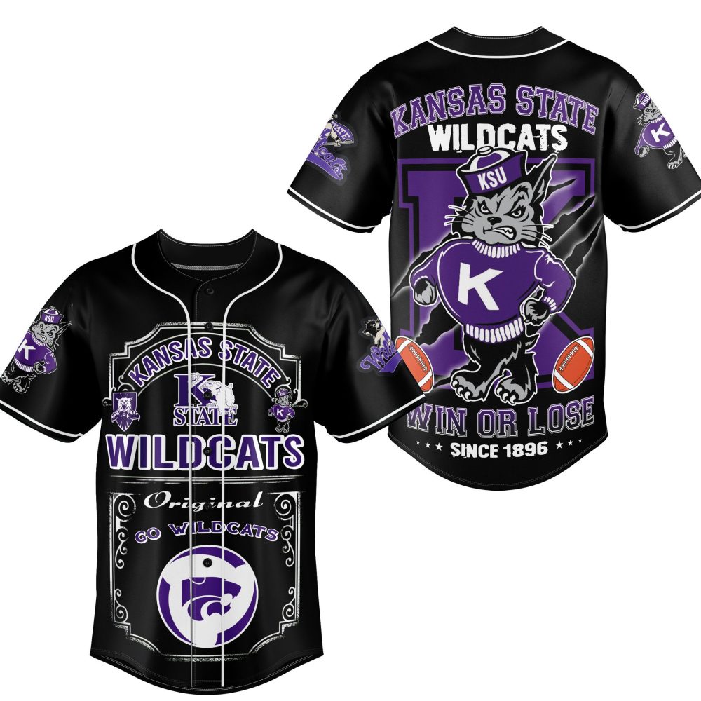 Stylish Kansas State Wildcats Baseball Jersey - Perfect For Fans!
