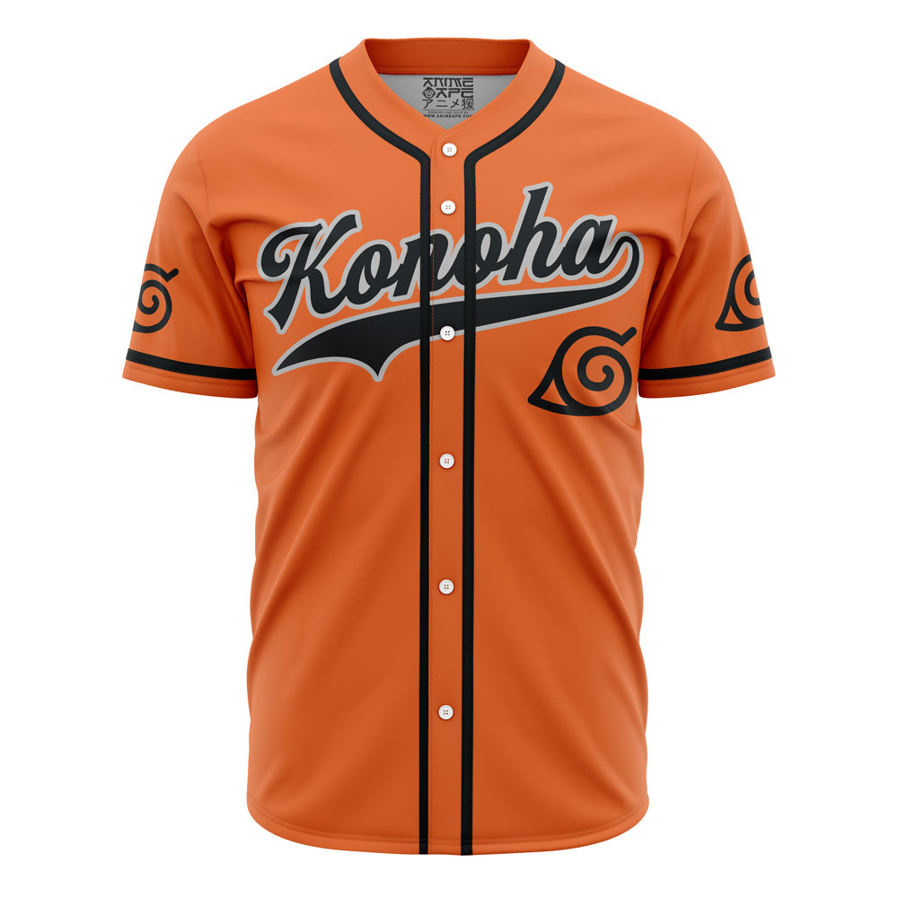 Anime-Inspired Orange Konoha Baseball Jersey – Stylish &amp; Comfortable Fan Gear
