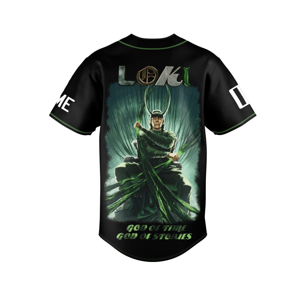 Men’S Black Loki Graphic Baseball Jersey – God Of Mischief Design – Cool Fan Apparel
