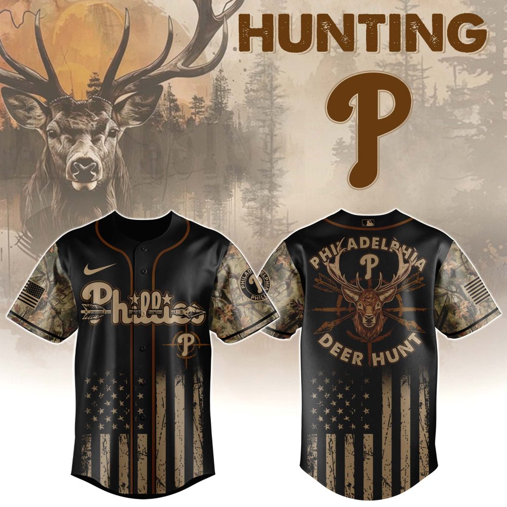 Limited Edition Philadelphia Hunting Jersey - Deer Hunt Camo Design, Perfect Gift For Outdoors Enthusiasts