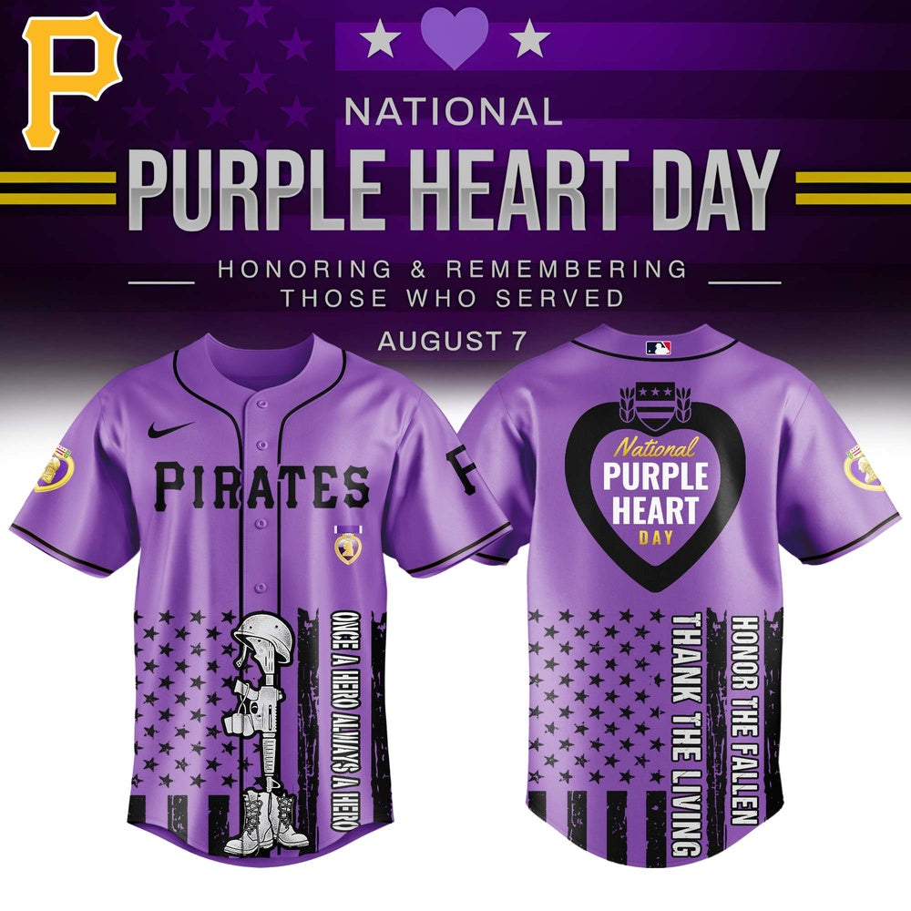 Honor Veterans: Purple Heart Day Baseball Jersey - Limited Edition Tribute Apparel