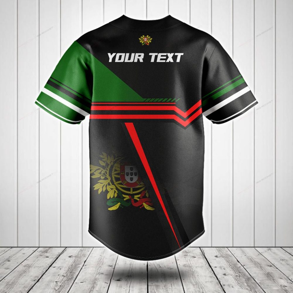 Portugal Pride Baseball Jersey – Stylish Black &amp; Green Fan Gear, Limited Edition