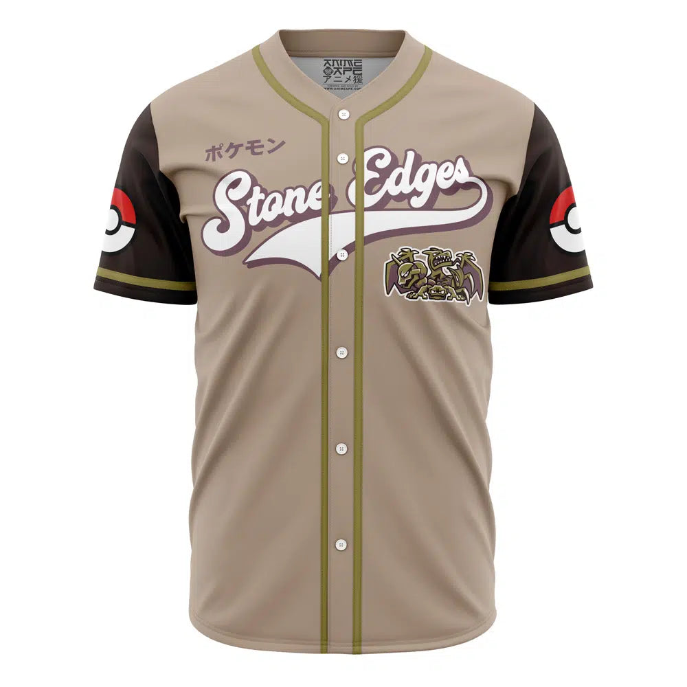 Stylish Stone Edges Baseball Jersey – Perfect For Anime &amp; Gaming Fans