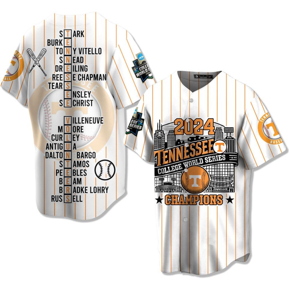 2024 Tennessee Volunteers College World Series Champions Jersey - Limited Edition Fan Gear