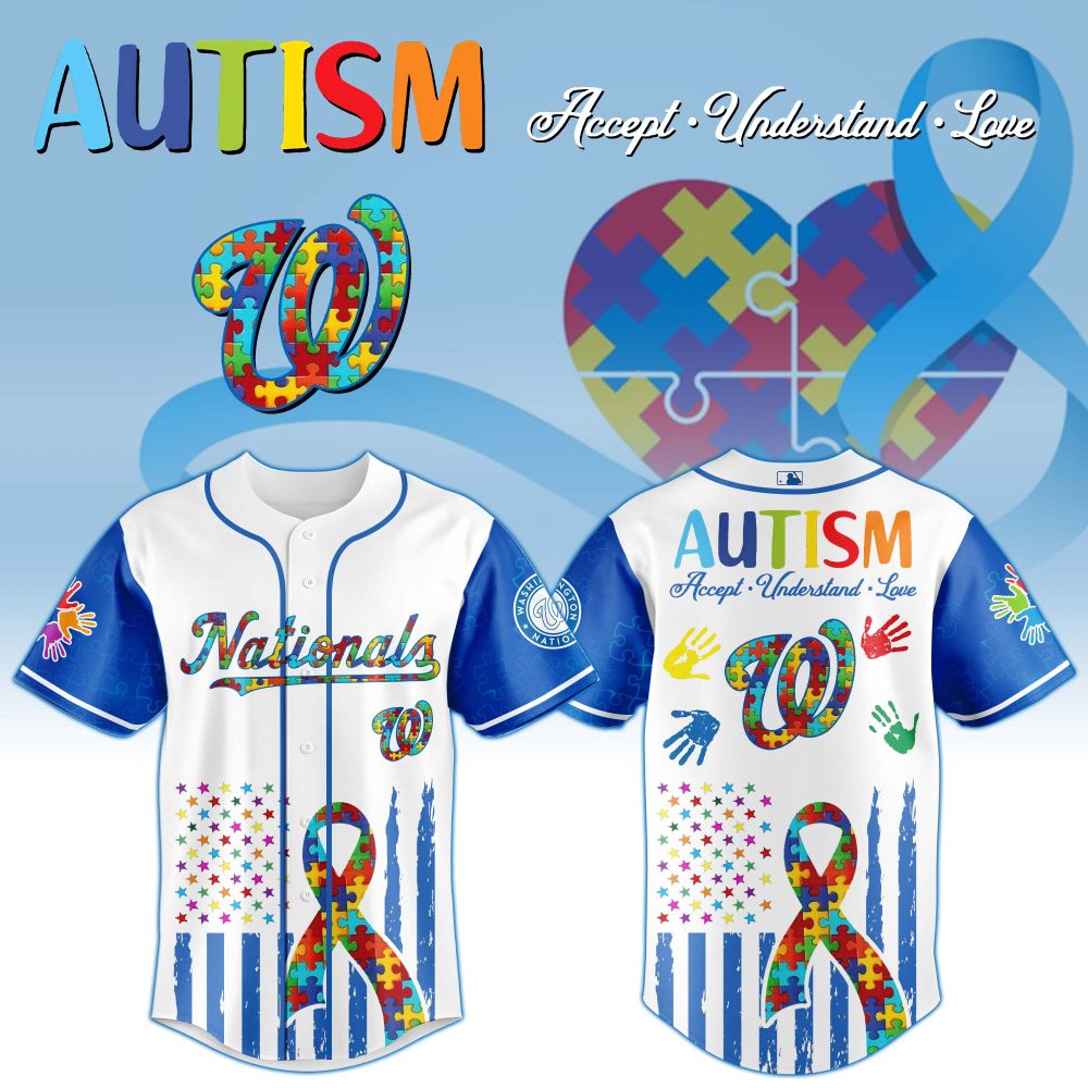 Autism Awareness Baseball Jersey - Colorful Puzzle Design, Support &amp; Love