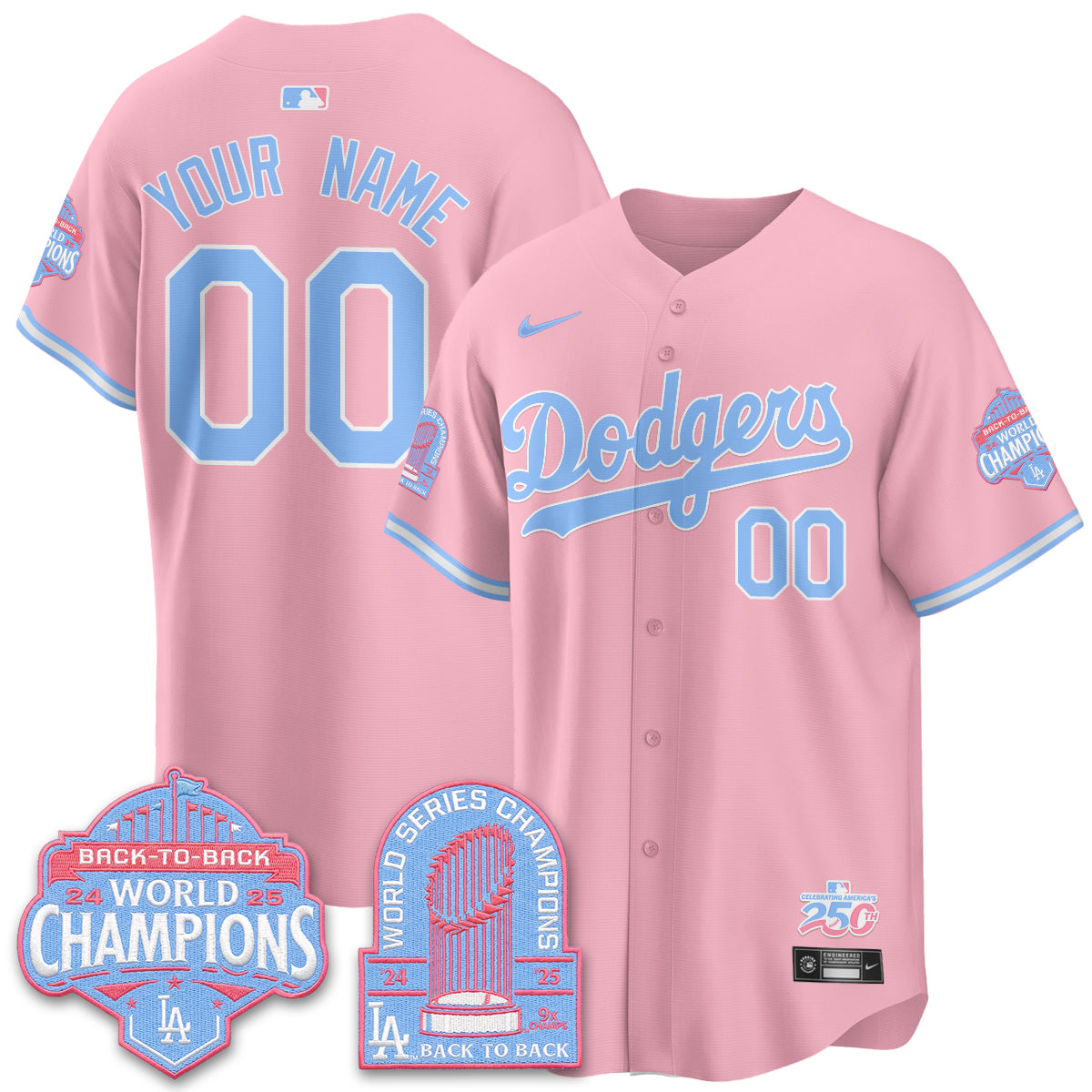LAD x Bubblegum Vapor Custom Jersey - Stitched