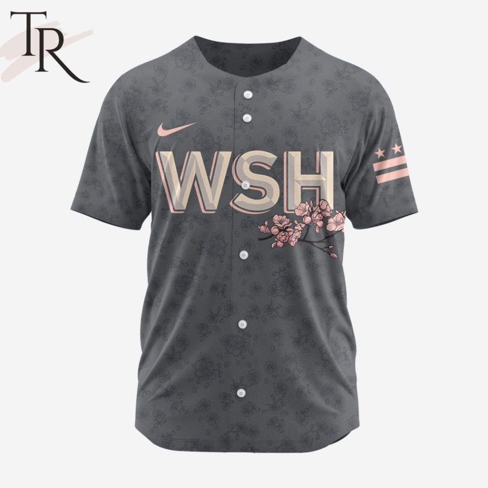 Stylish Gray Floral Baseball Jersey - Wsh Design, Perfect For Sports Fans &amp; Fashion Lovers